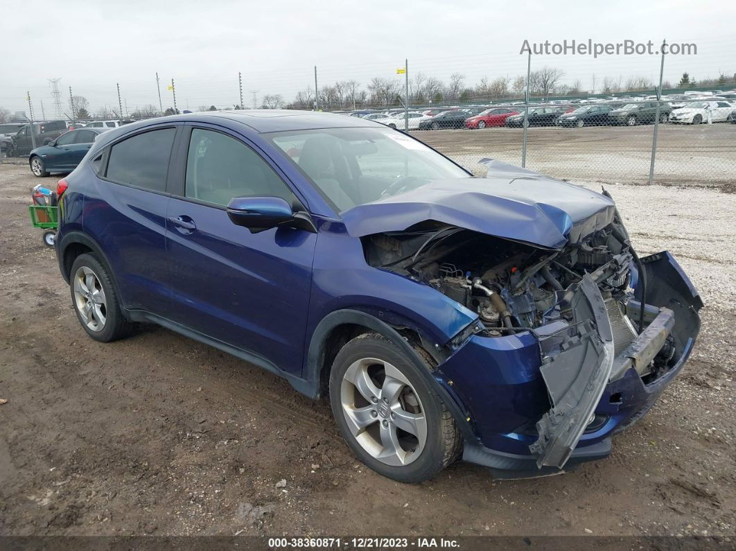 2016 Honda Hr-v Ex Blue vin: 3CZRU6H53GM715208