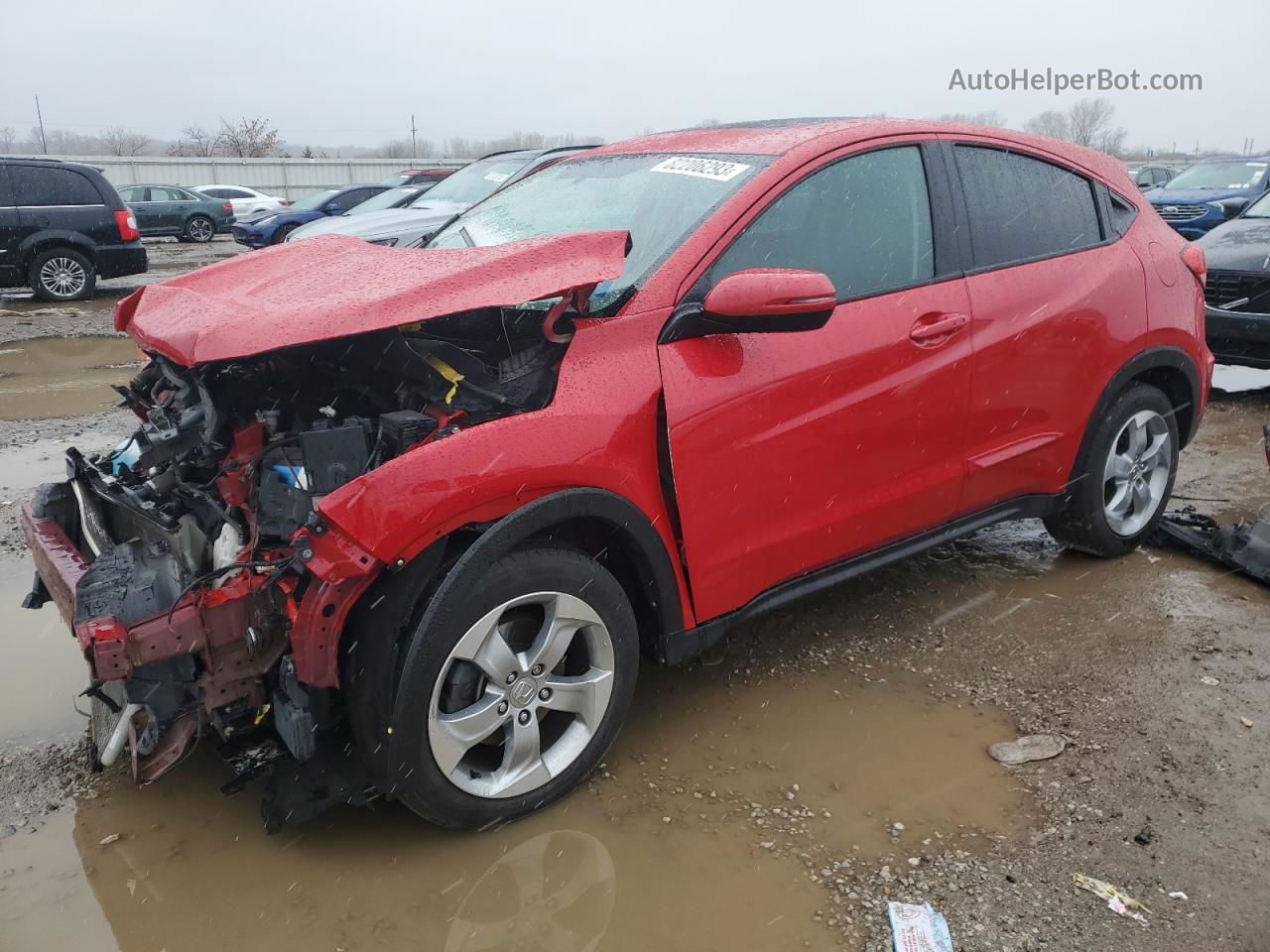 2016 Honda Hr-v Ex Red vin: 3CZRU6H53GM725754