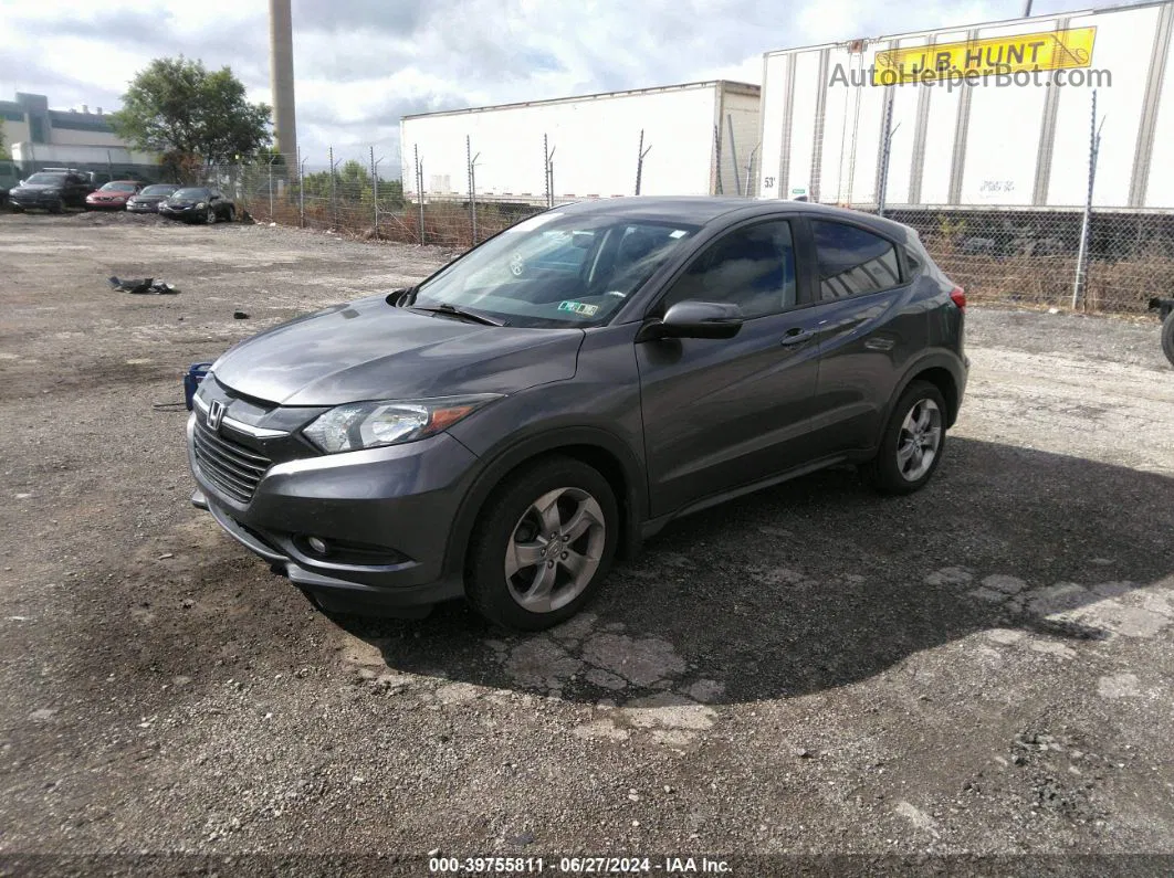 2016 Honda Hr-v Ex Gray vin: 3CZRU6H53GM760911