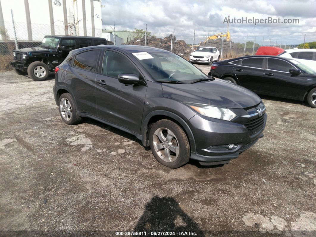 2016 Honda Hr-v Ex Gray vin: 3CZRU6H53GM760911