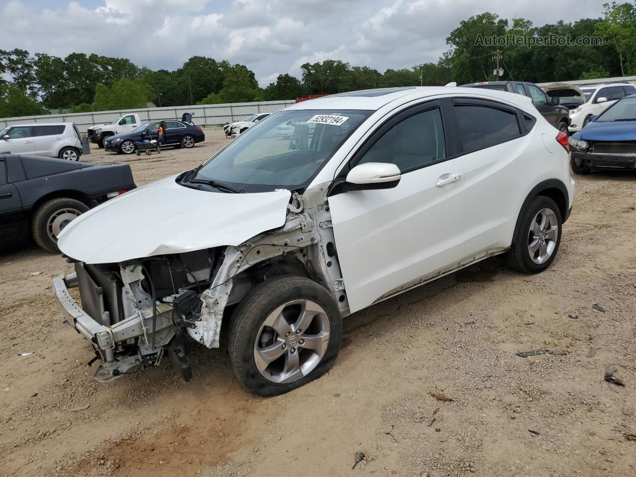 2017 Honda Hr-v Ex White vin: 3CZRU6H53HM720703