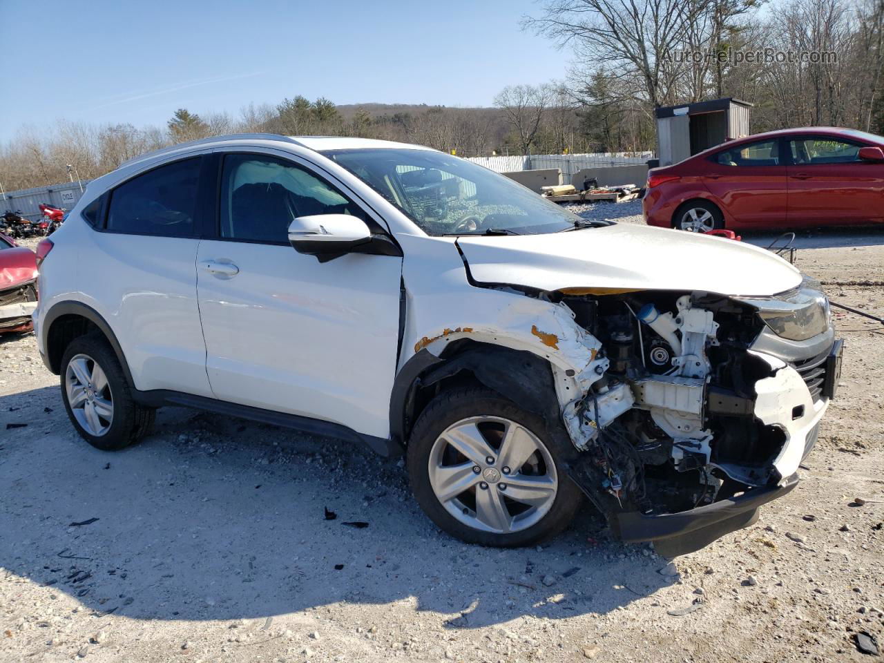 2019 Honda Hr-v Ex White vin: 3CZRU6H53KM742515