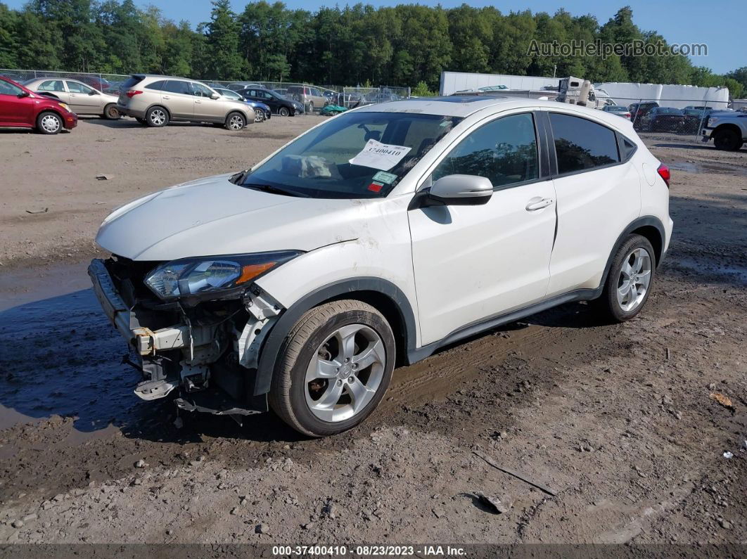 2016 Honda Hr-v Ex White vin: 3CZRU6H54GM706629