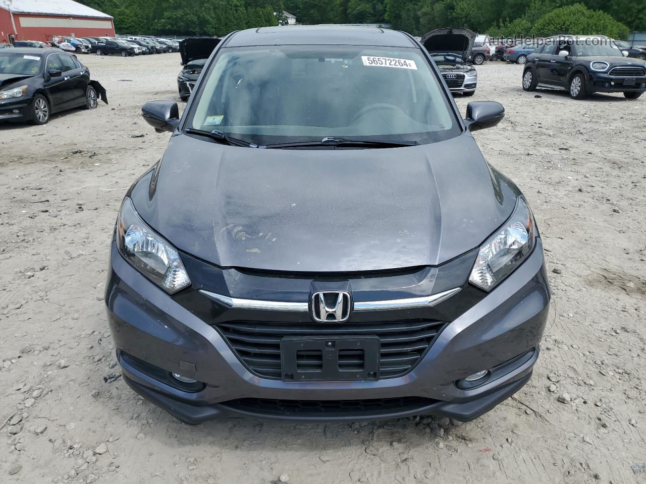 2016 Honda Hr-v Ex Gray vin: 3CZRU6H54GM743020