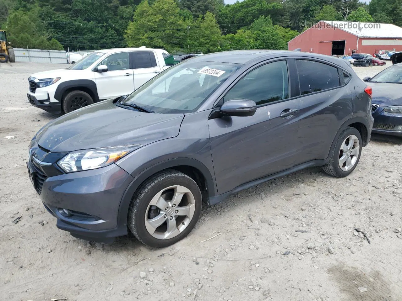 2016 Honda Hr-v Ex Gray vin: 3CZRU6H54GM743020