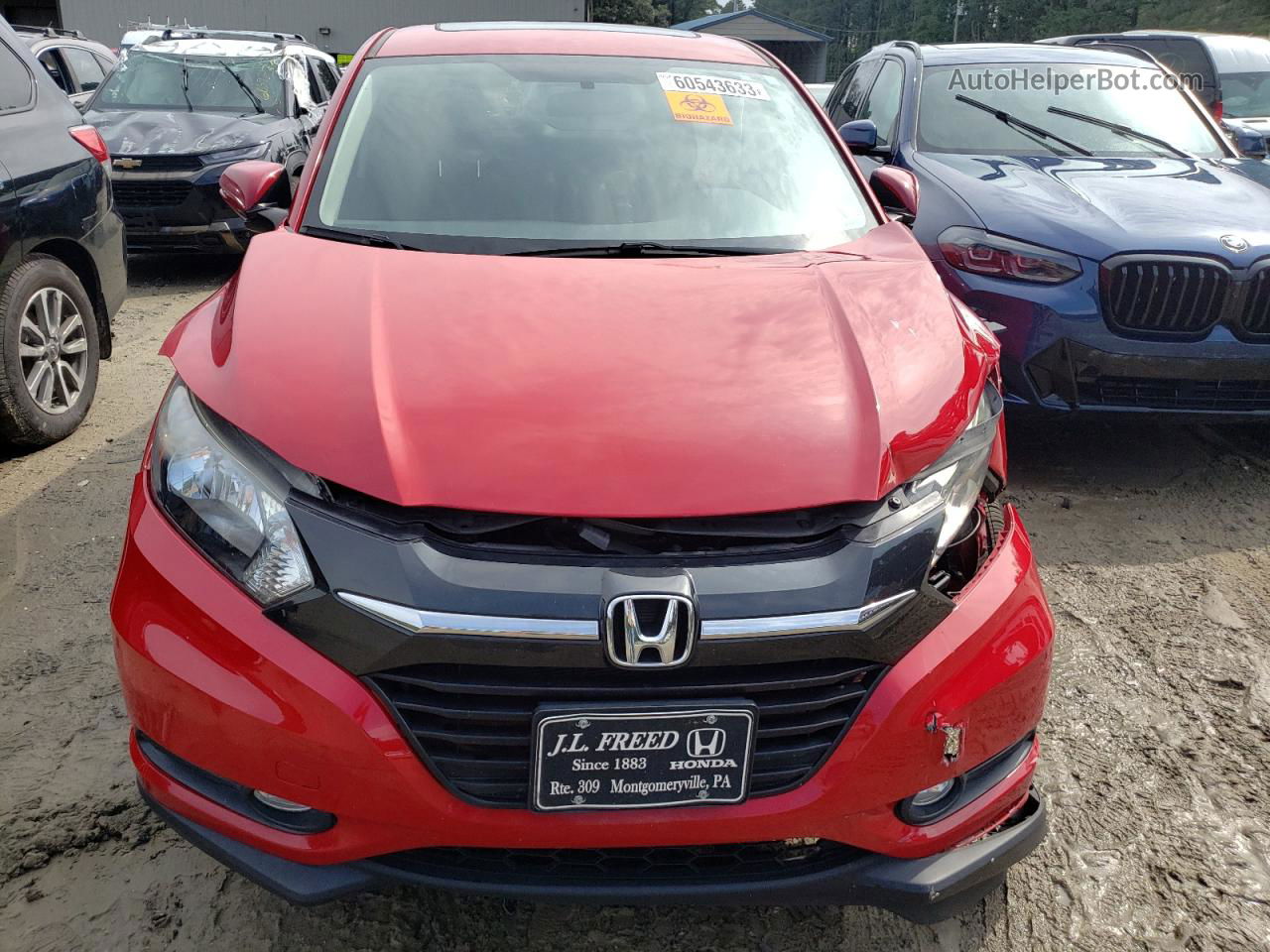 2017 Honda Hr-v Ex Red vin: 3CZRU6H54HG709157