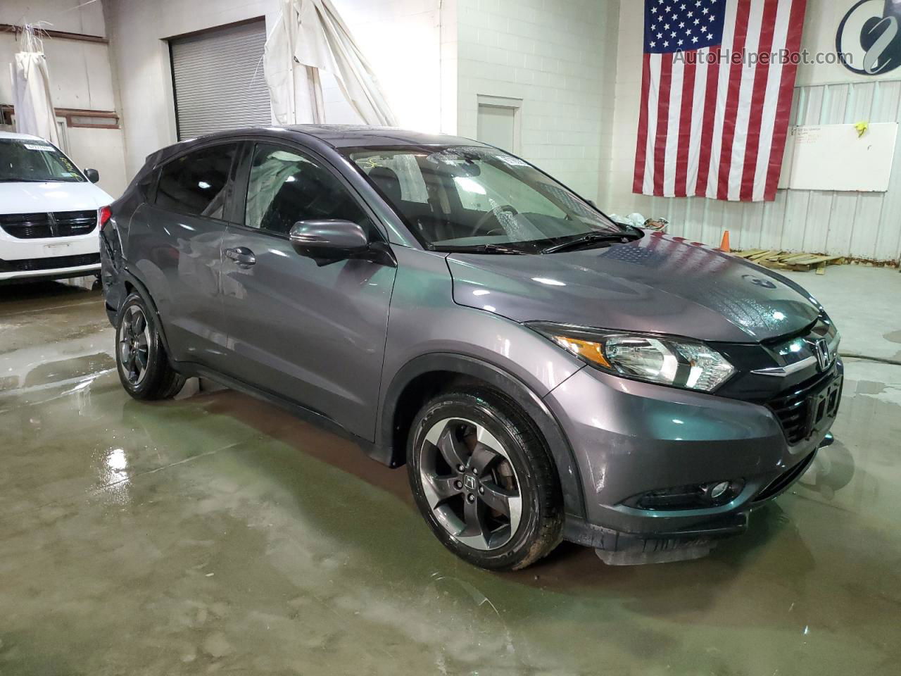 2018 Honda Hr-v Ex Gray vin: 3CZRU6H54JG707589