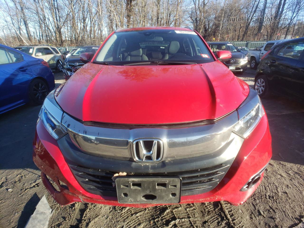 2019 Honda Hr-v Ex Red vin: 3CZRU6H54KM729868