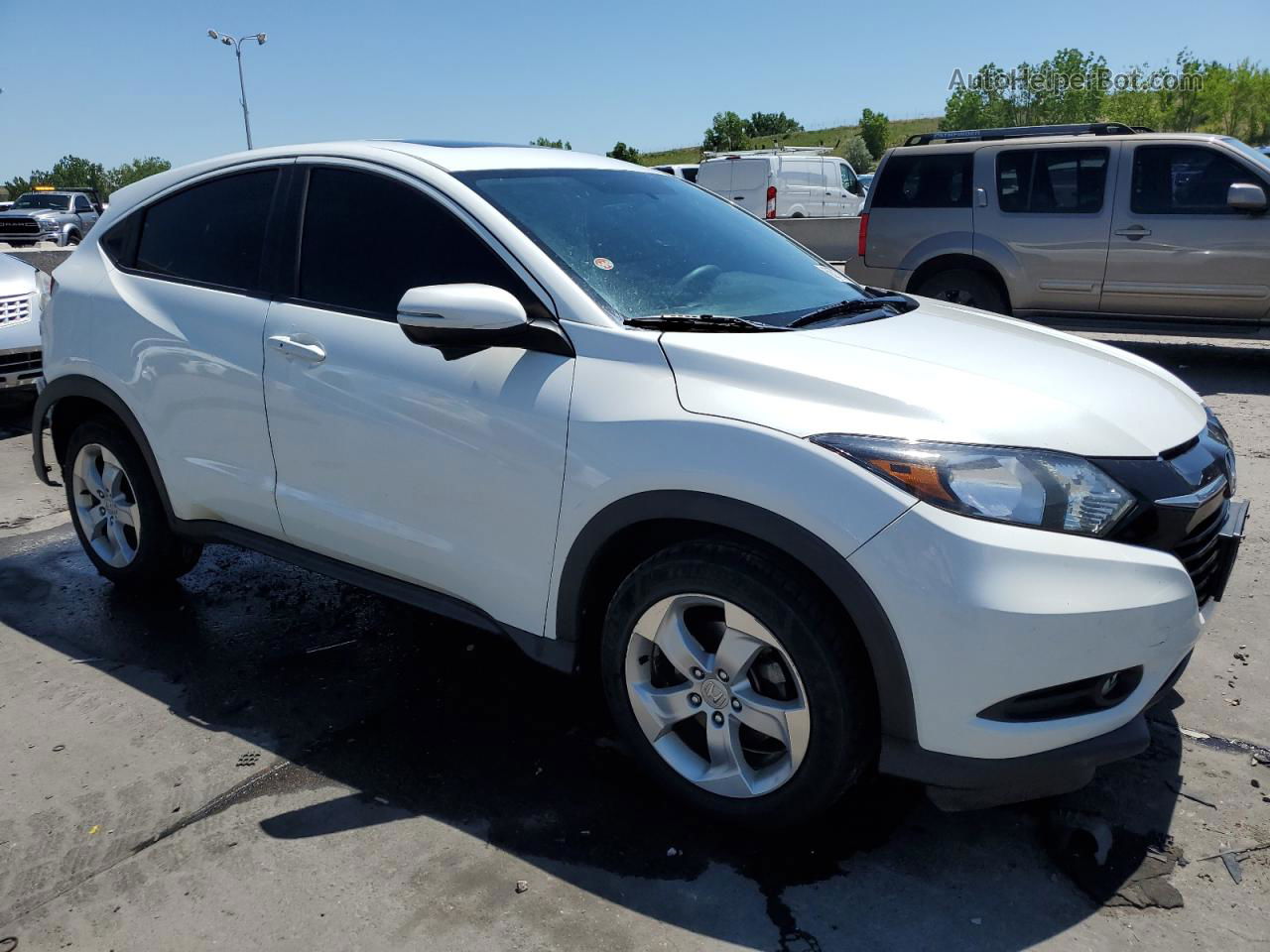 2016 Honda Hr-v Ex White vin: 3CZRU6H55GM721818