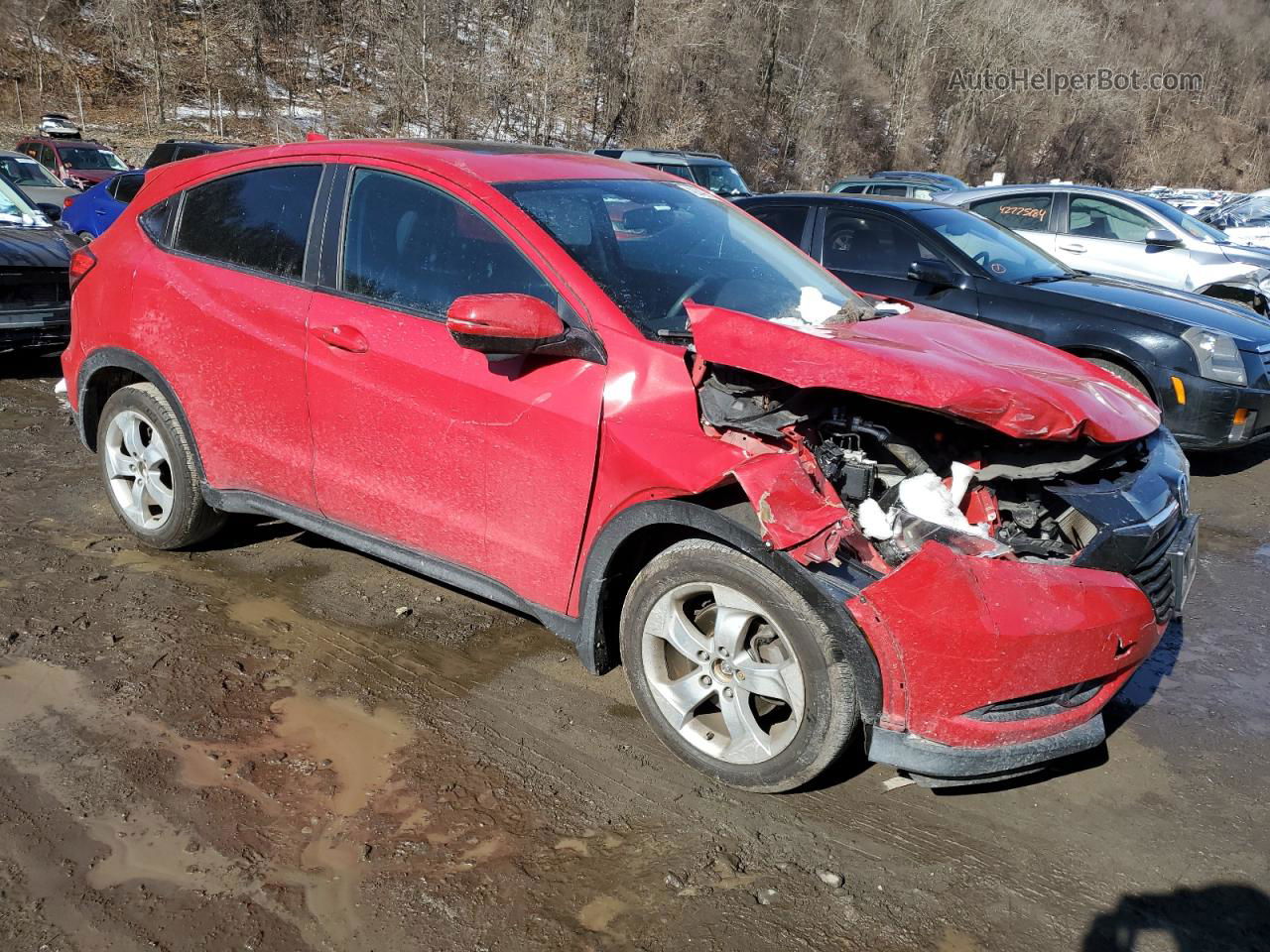 2016 Honda Hr-v Ex Red vin: 3CZRU6H55GM741017