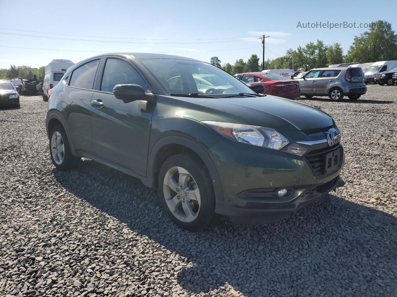 2016 Honda Hr-v Ex Green vin: 3CZRU6H55GM756164