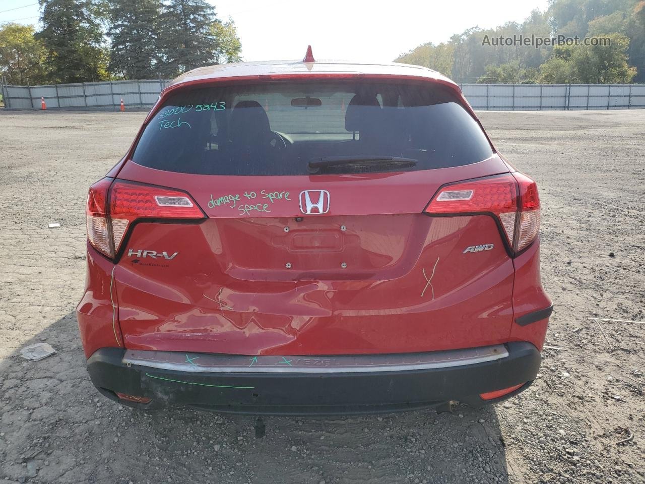 2018 Honda Hr-v Ex Red vin: 3CZRU6H55JG708279