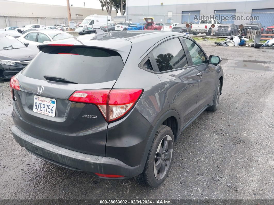 2018 Honda Hr-v Ex Gray vin: 3CZRU6H55JG719623