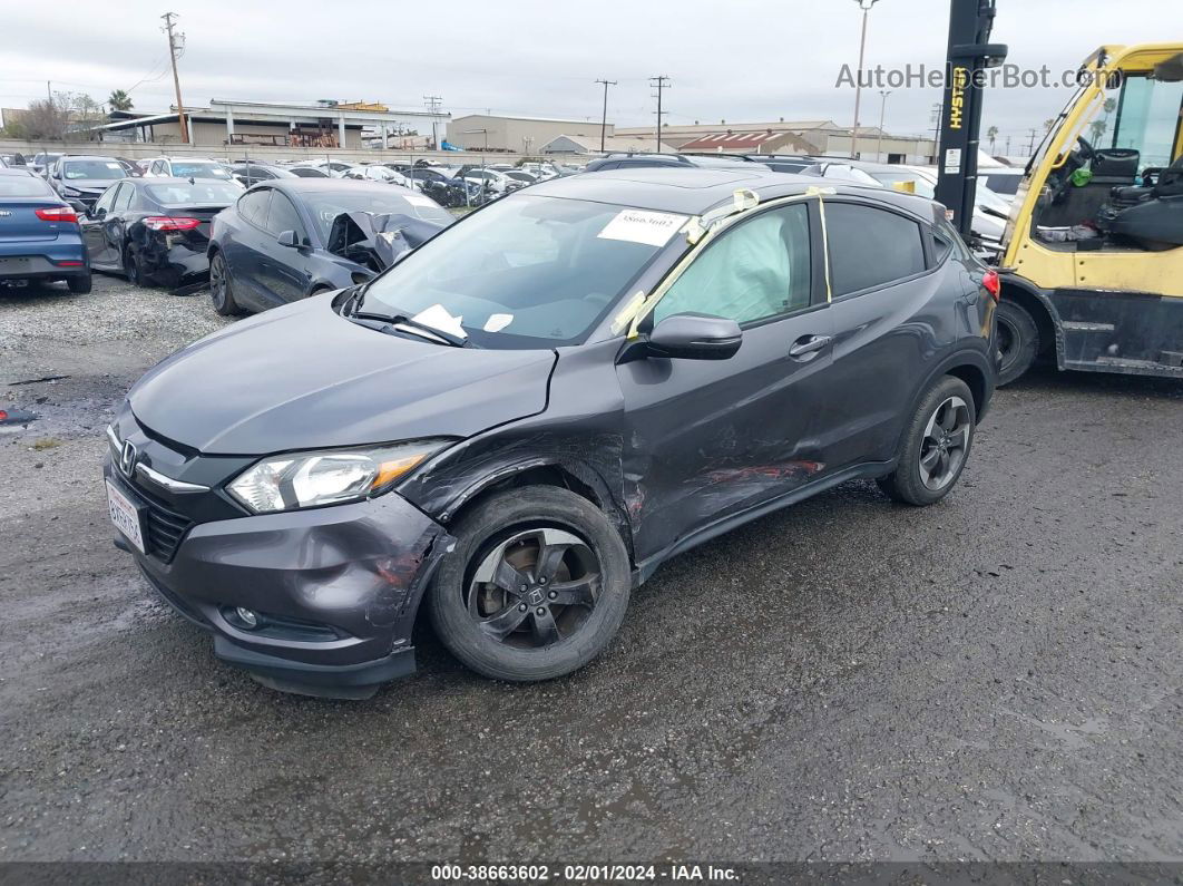 2018 Honda Hr-v Ex Gray vin: 3CZRU6H55JG719623