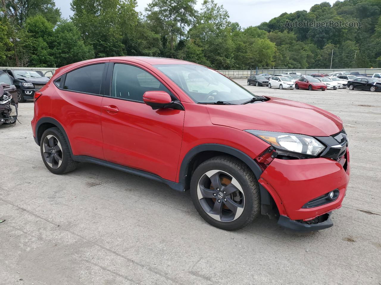 2018 Honda Hr-v Ex Red vin: 3CZRU6H55JM709191