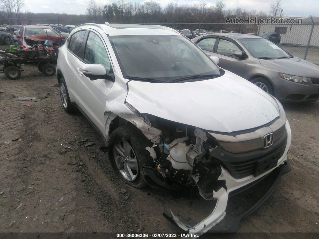 2019 Honda Hr-v Ex White vin: 3CZRU6H55KM712917