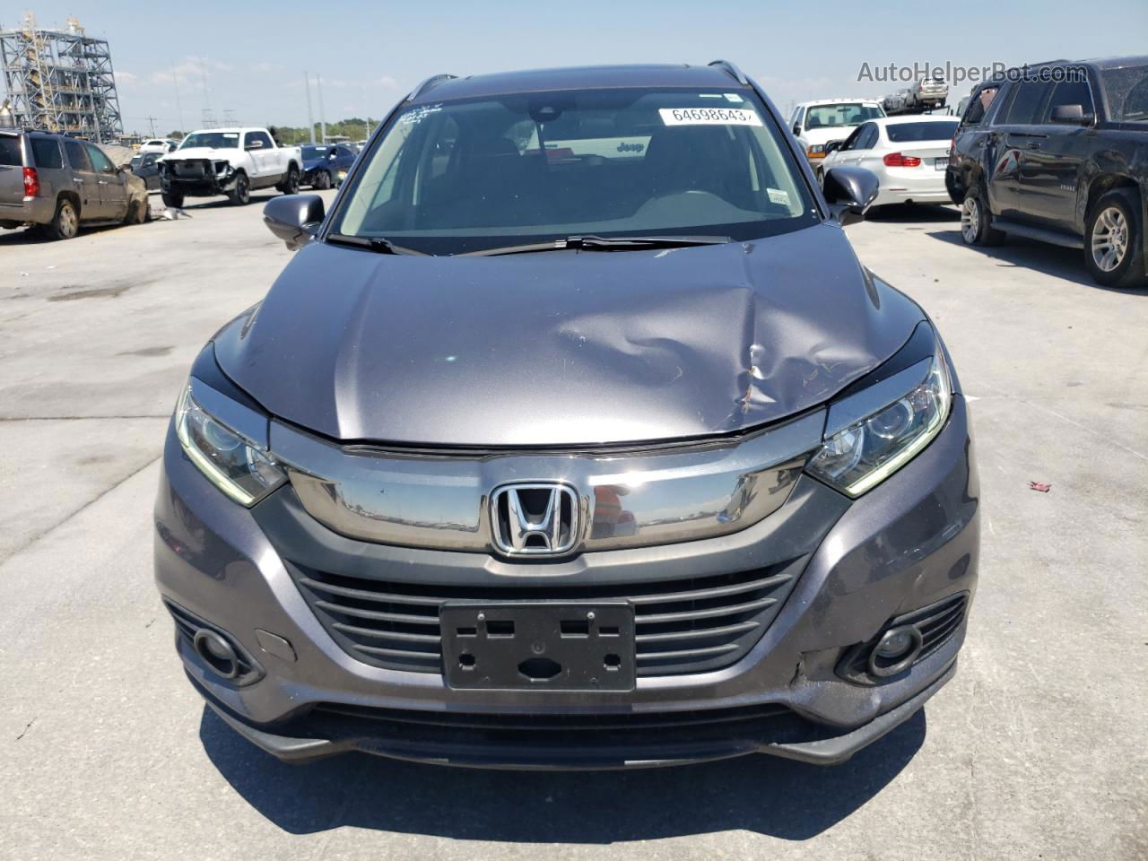 2019 Honda Hr-v Ex Gray vin: 3CZRU6H55KM713405