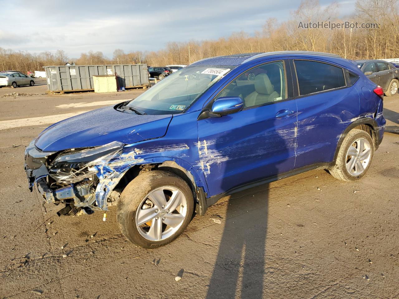 2019 Honda Hr-v Ex Blue vin: 3CZRU6H55KM717518