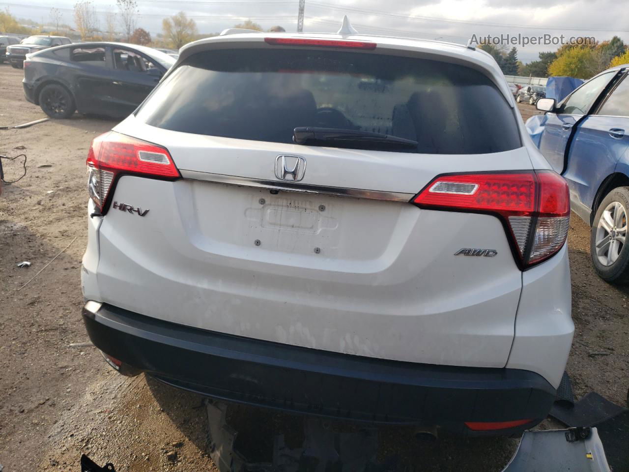 2019 Honda Hr-v Ex White vin: 3CZRU6H55KM732519