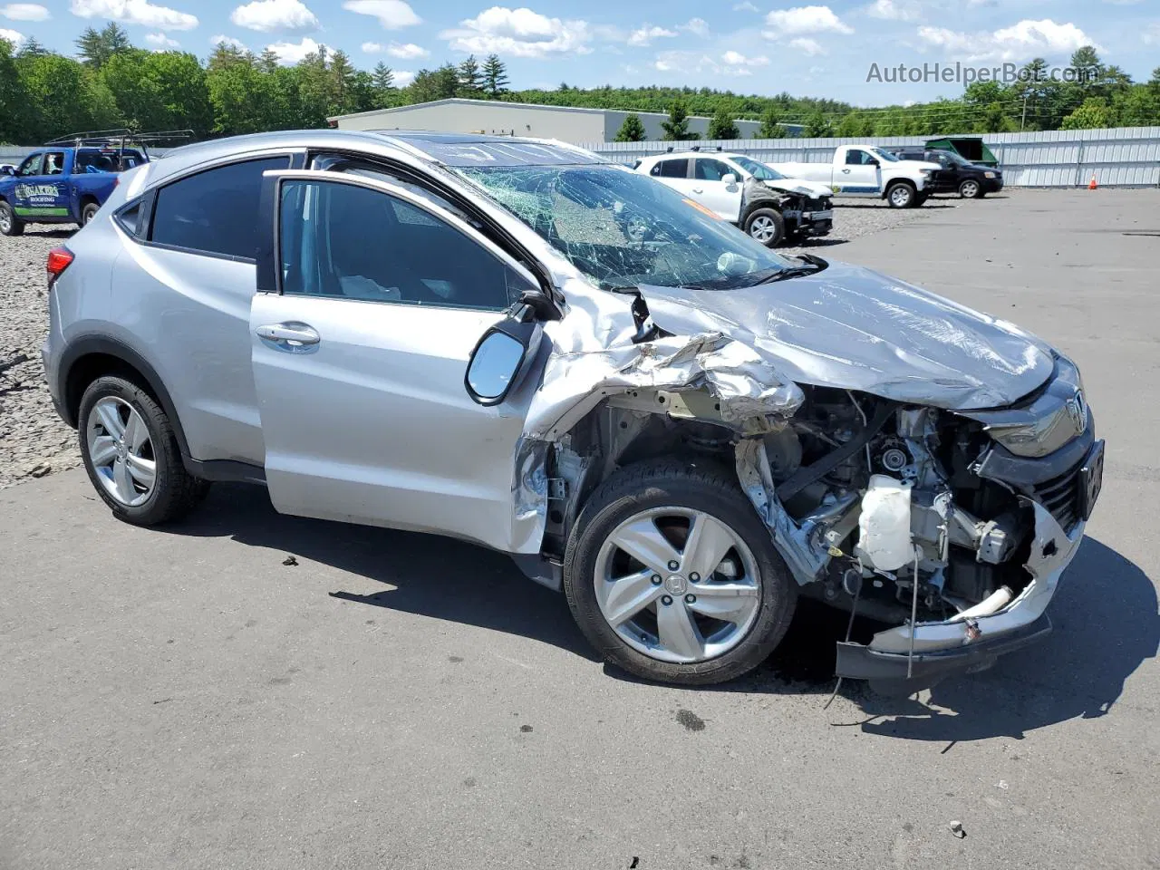 2019 Honda Hr-v Ex Silver vin: 3CZRU6H55KM739955