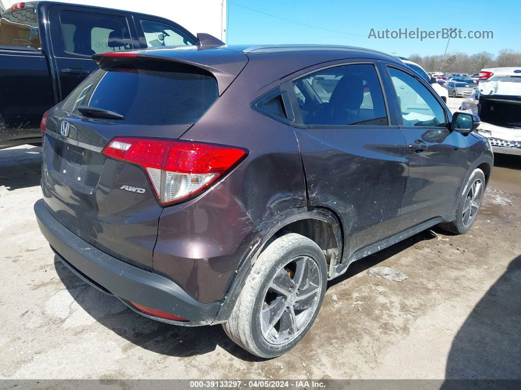 2021 Honda Hr-v Awd Ex Фиолетовый vin: 3CZRU6H55MM735035