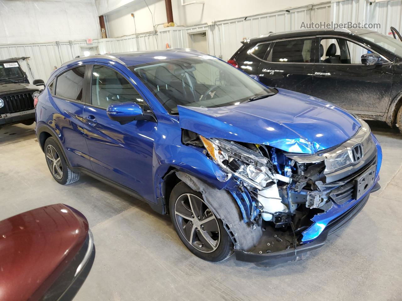 2021 Honda Hr-v Ex Blue vin: 3CZRU6H55MM742146