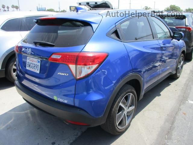 2021 Honda Hr-v Ex Blue vin: 3CZRU6H55MM744446