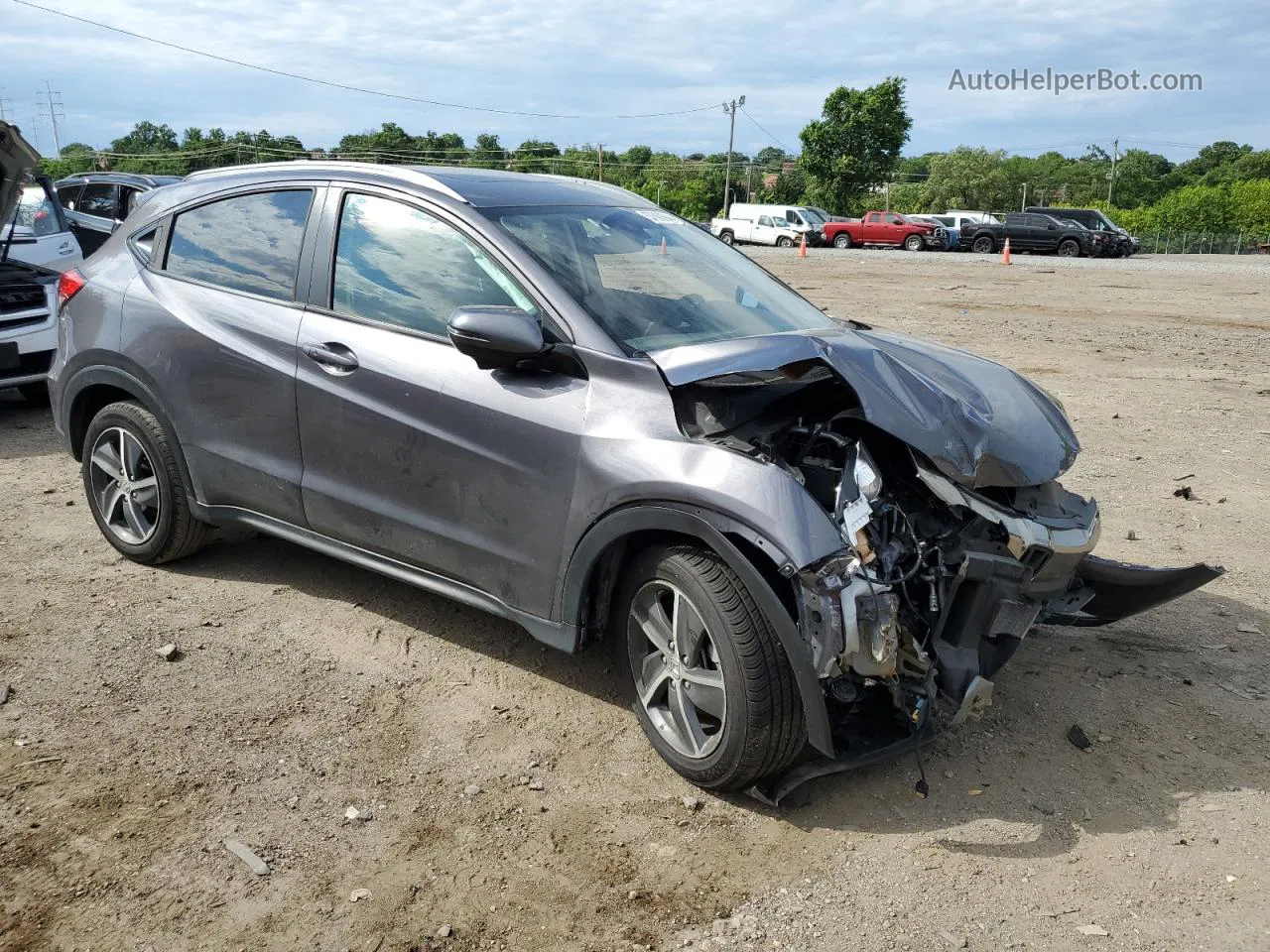 2021 Honda Hr-v Ex Gray vin: 3CZRU6H55MM750280