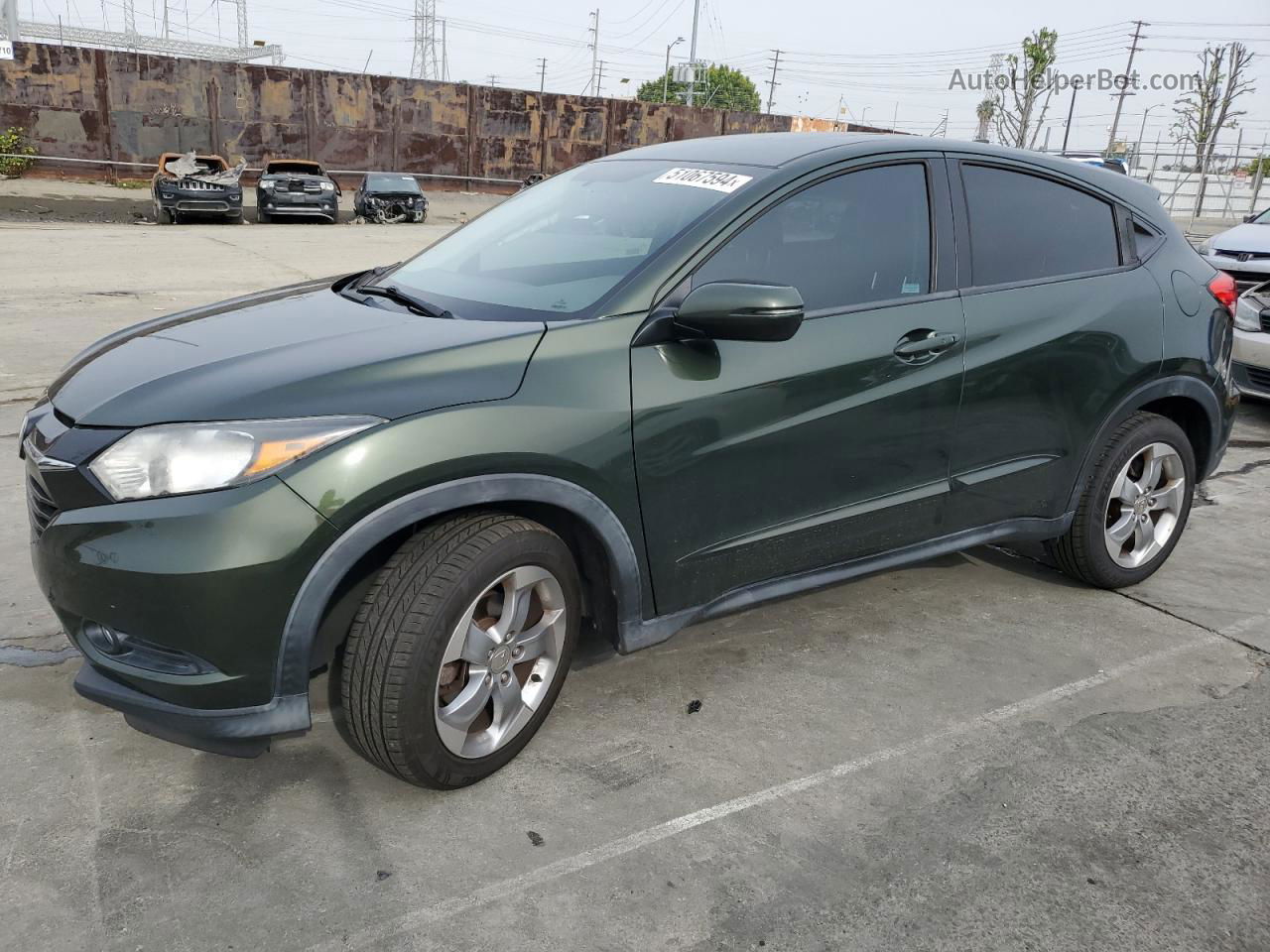 2016 Honda Hr-v Ex Green vin: 3CZRU6H56GM766086