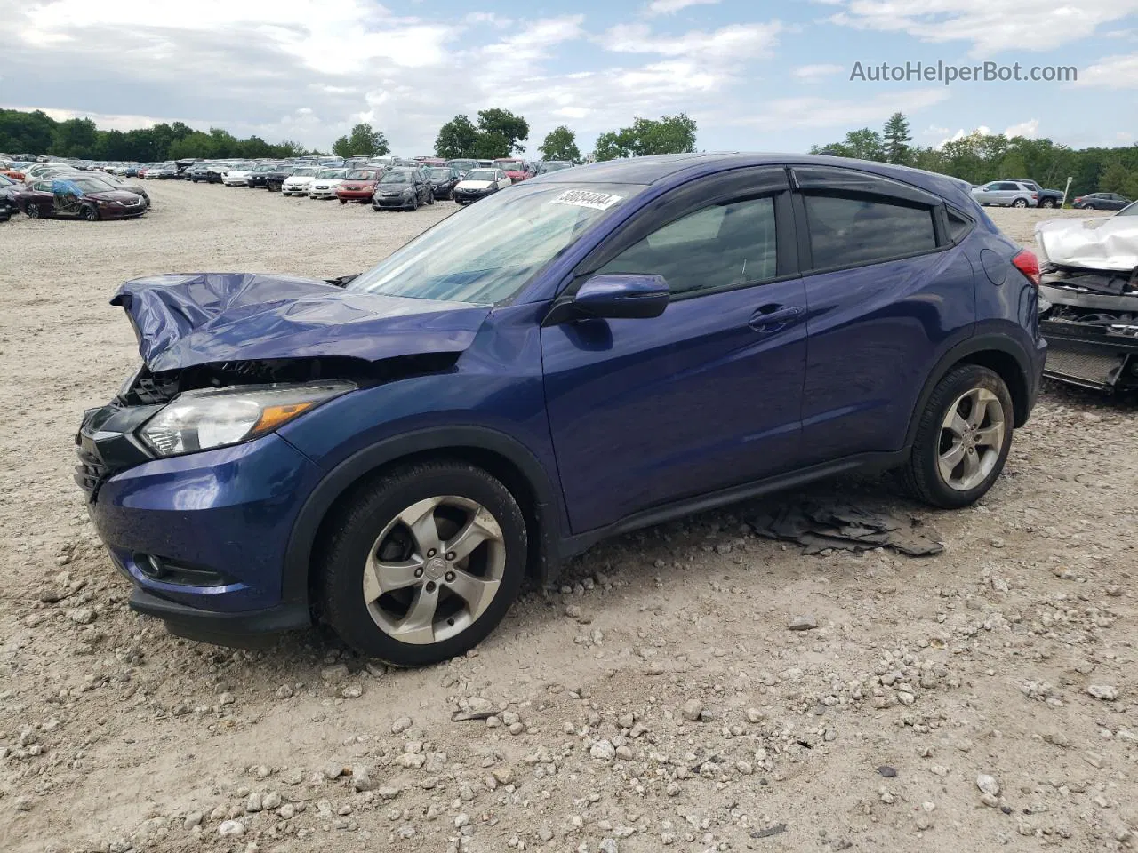 2016 Honda Hr-v Ex Blue vin: 3CZRU6H56GM769361