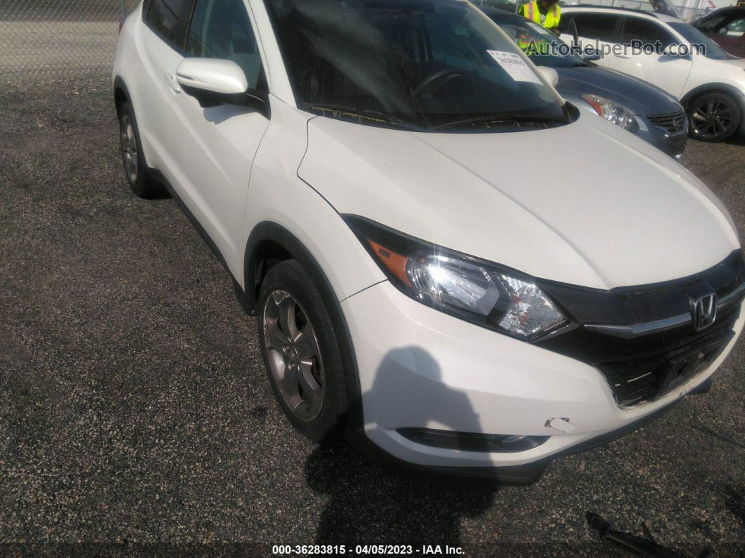 2016 Honda Hr-v Ex White vin: 3CZRU6H56GM769912