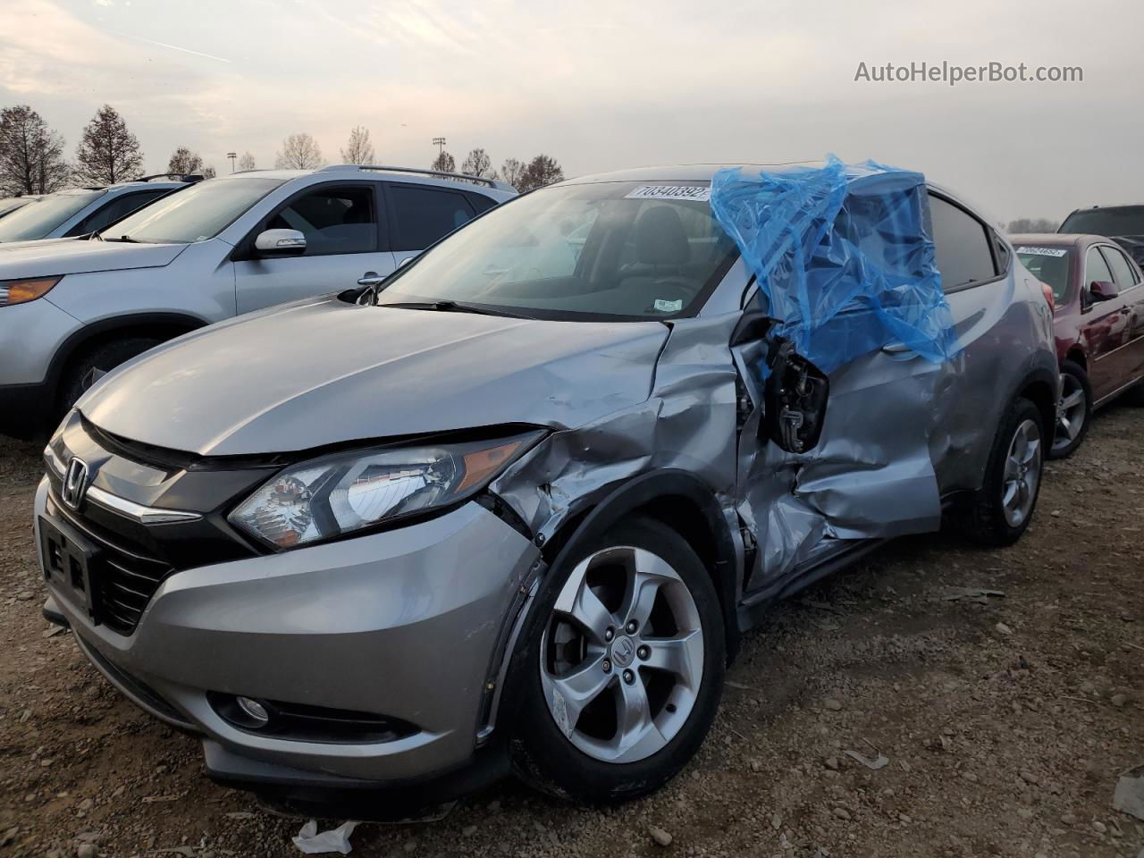 2017 Honda Hr-v Ex Silver vin: 3CZRU6H56HG701772