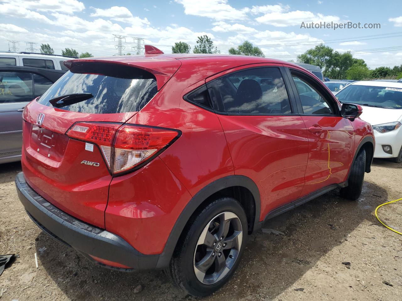 2018 Honda Hr-v Ex Красный vin: 3CZRU6H56JG705262