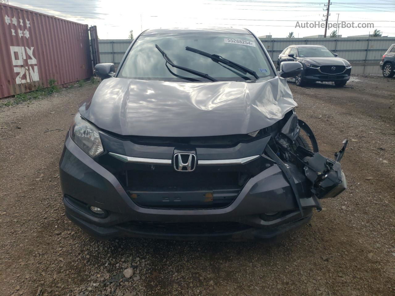 2018 Honda Hr-v Ex Gray vin: 3CZRU6H56JG709599