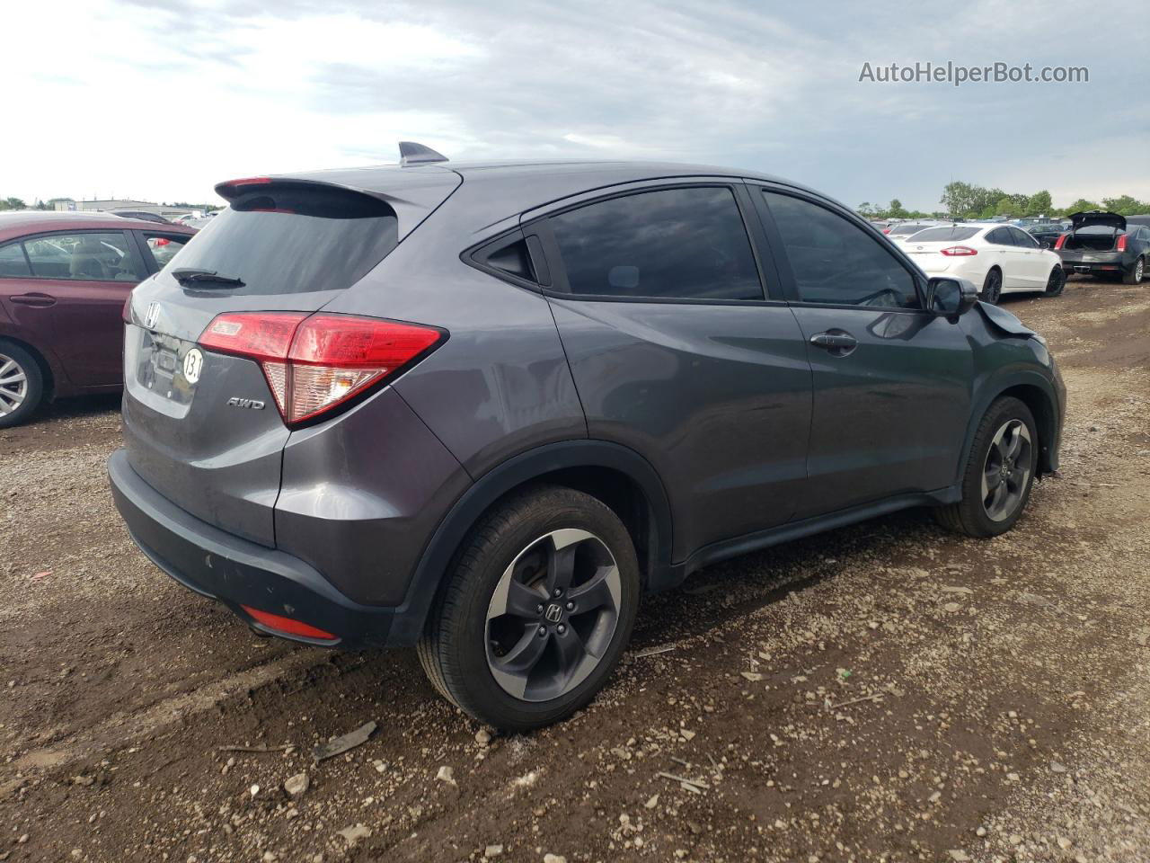 2018 Honda Hr-v Ex Gray vin: 3CZRU6H56JG709599