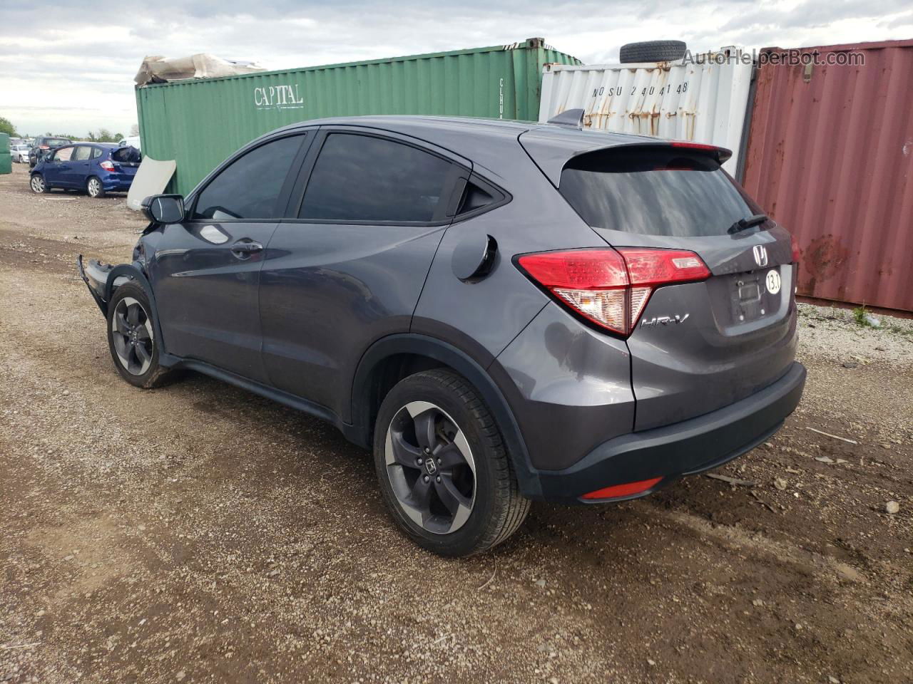 2018 Honda Hr-v Ex Gray vin: 3CZRU6H56JG709599