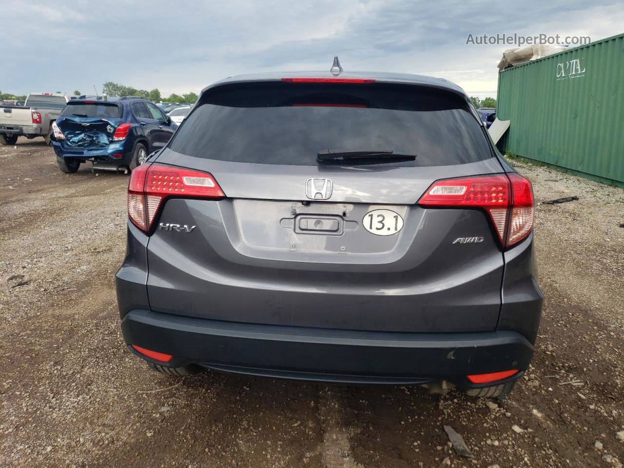 2018 Honda Hr-v Ex Gray vin: 3CZRU6H56JG709599