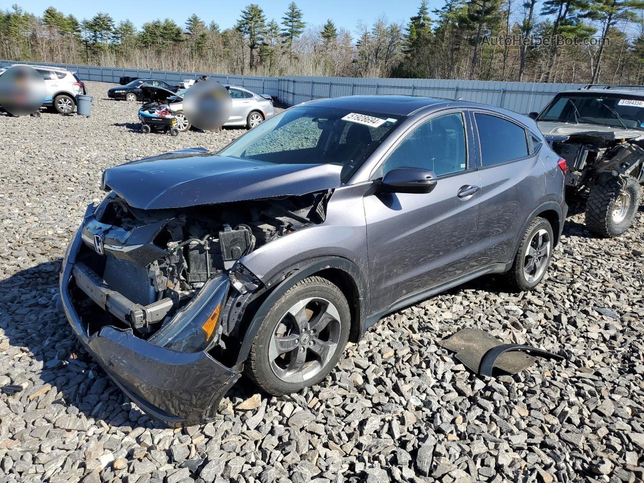 2018 Honda Hr-v Ex Charcoal vin: 3CZRU6H56JG713555