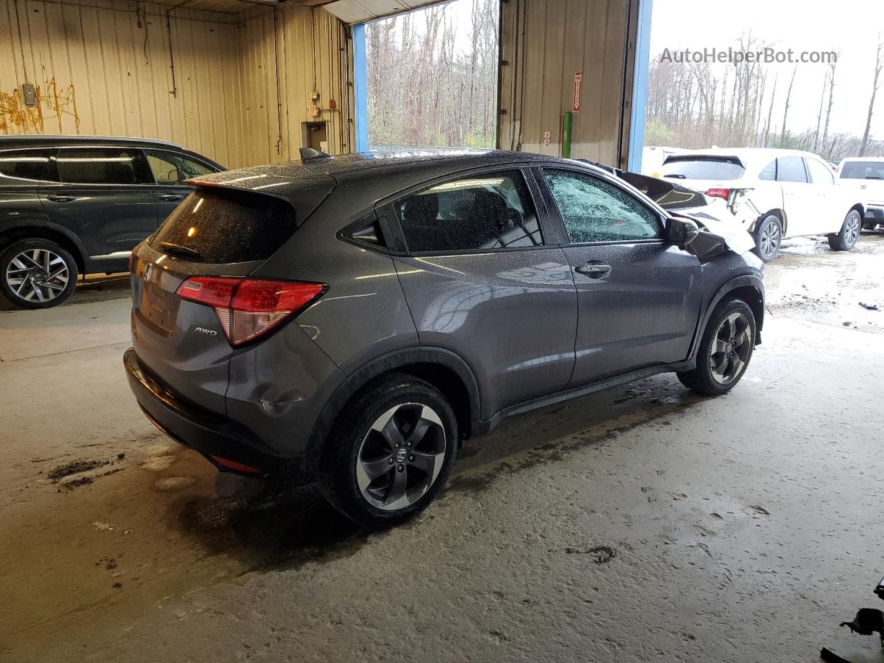 2018 Honda Hr-v Ex Gray vin: 3CZRU6H56JM700922