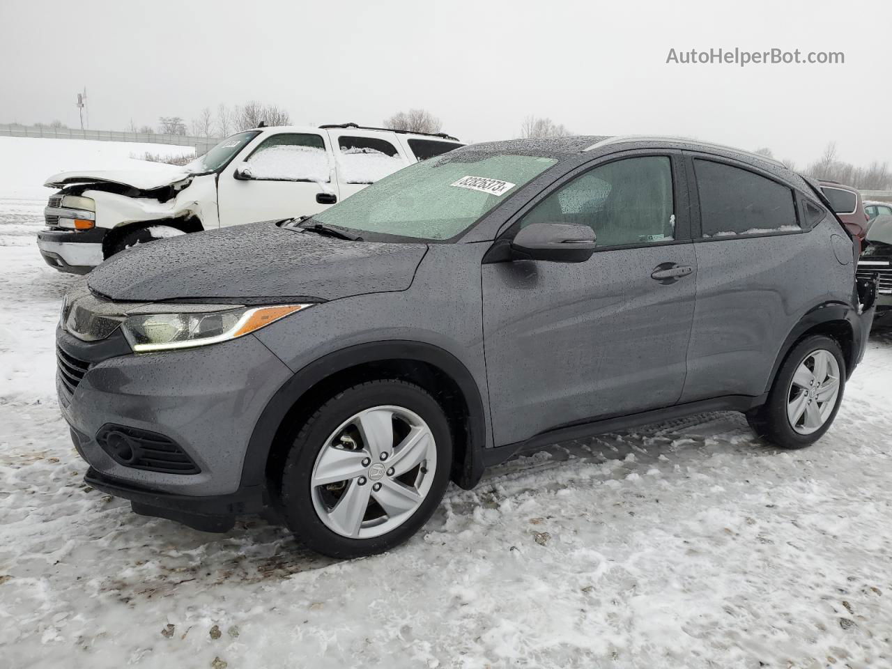 2019 Honda Hr-v Ex Gray vin: 3CZRU6H56KM743044