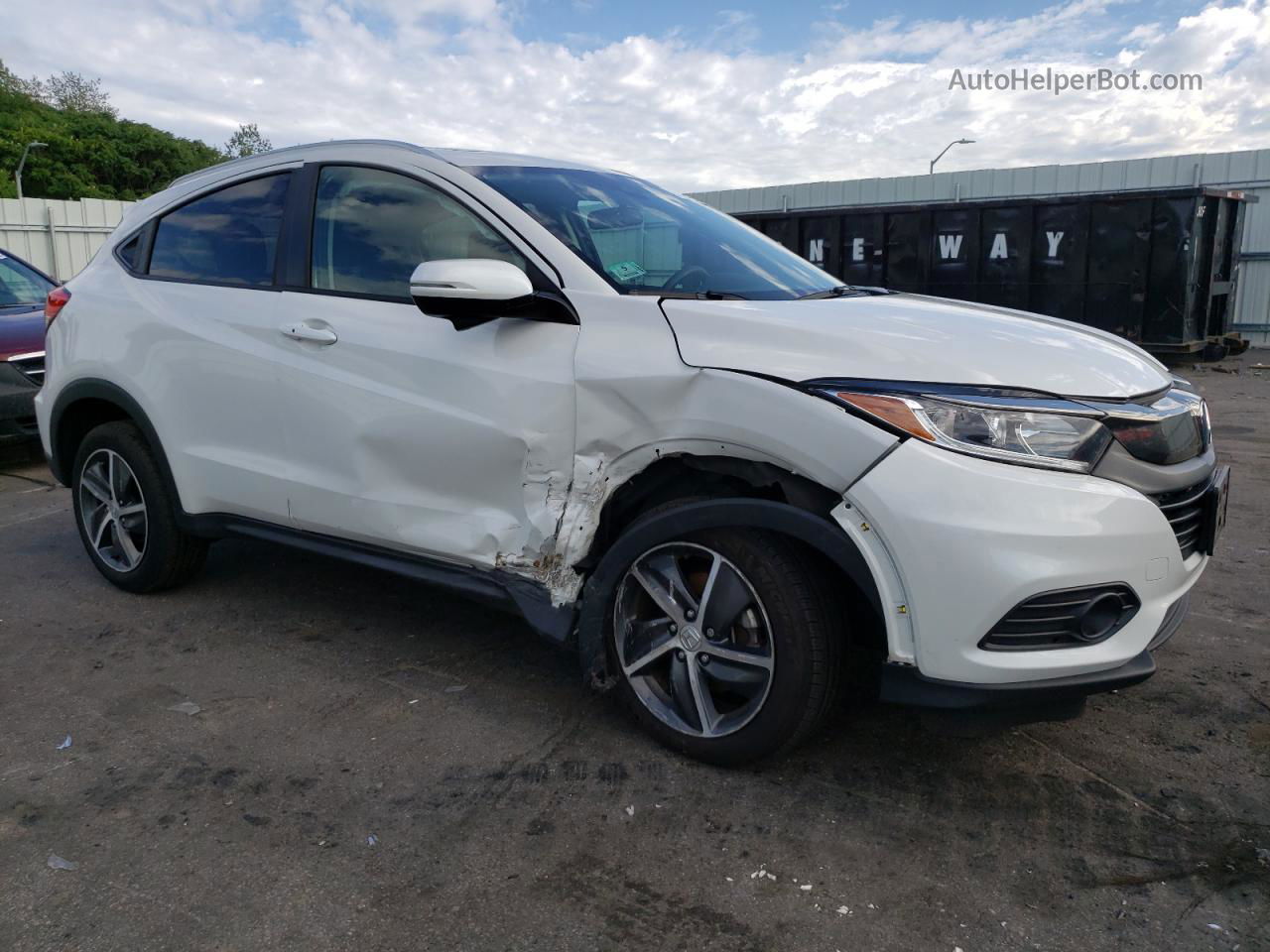 2021 Honda Hr-v Ex White vin: 3CZRU6H56MM739868