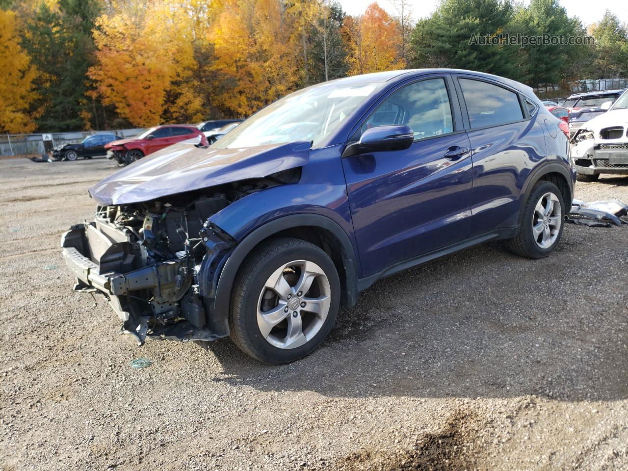 2016 Honda Hr-v Ex Синий vin: 3CZRU6H57GM104937