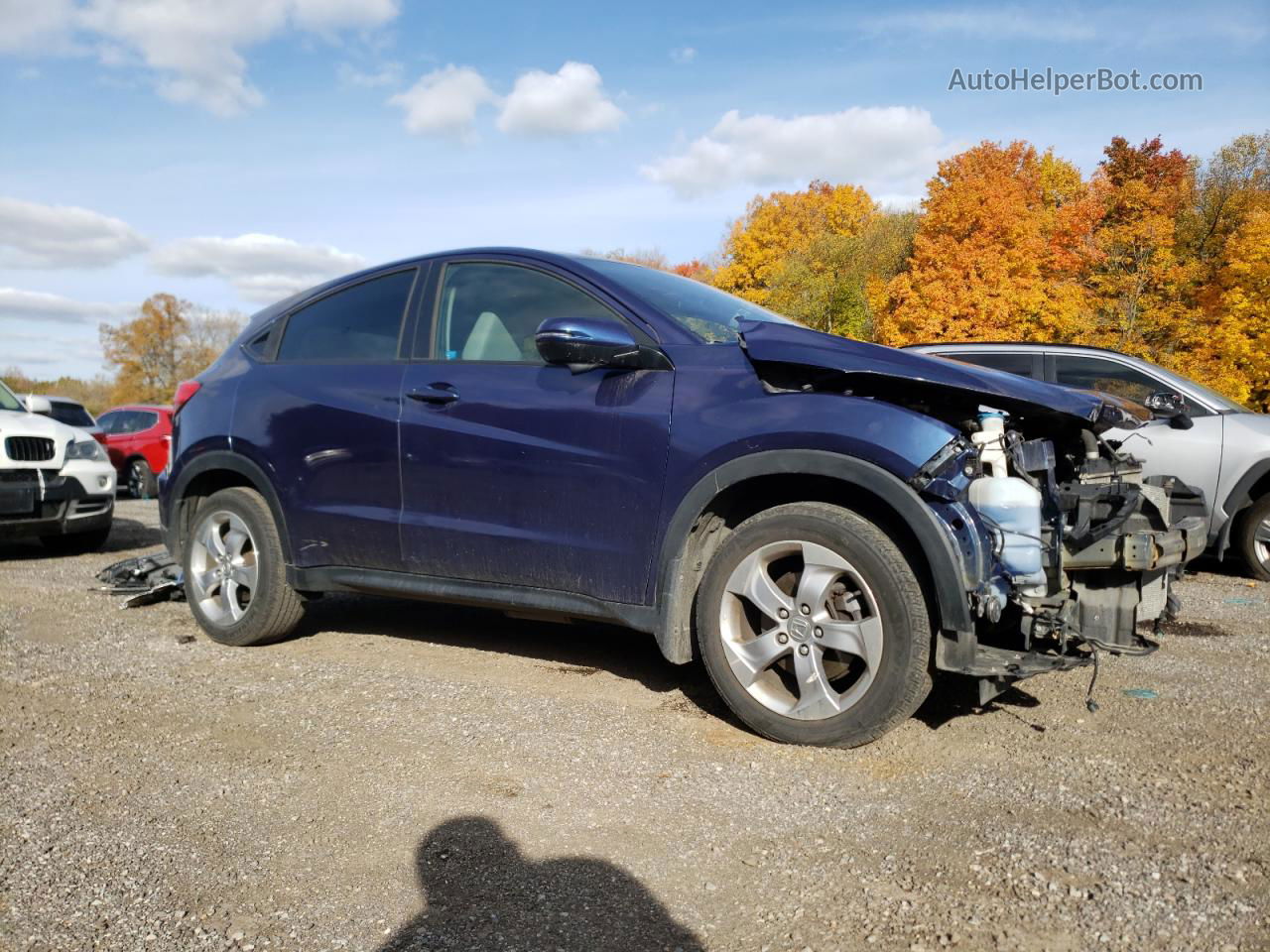 2016 Honda Hr-v Ex Blue vin: 3CZRU6H57GM104937