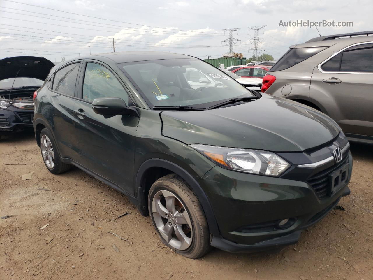 2016 Honda Hr-v Ex Green vin: 3CZRU6H57GM115792