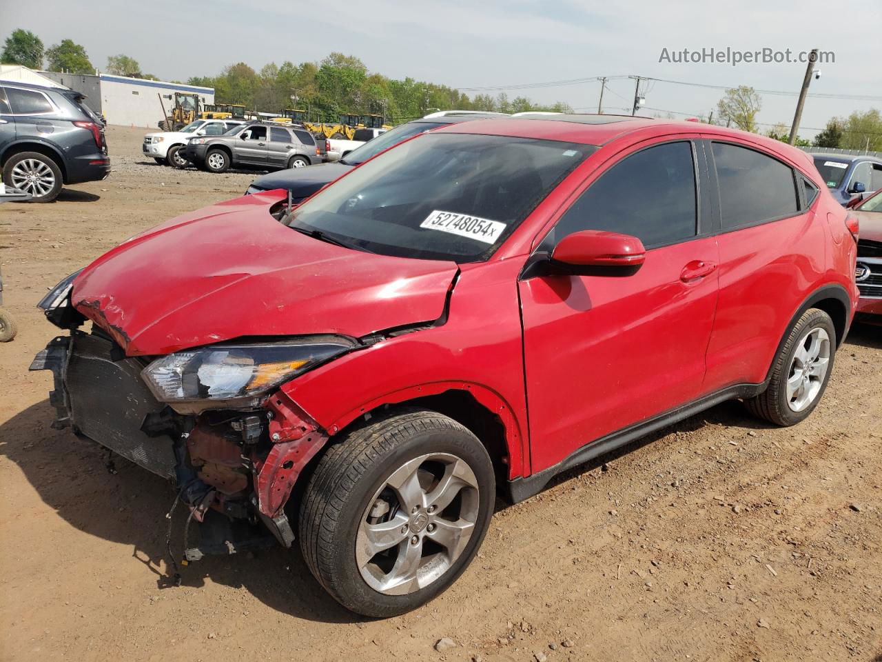 2016 Honda Hr-v Ex Red vin: 3CZRU6H57GM725742