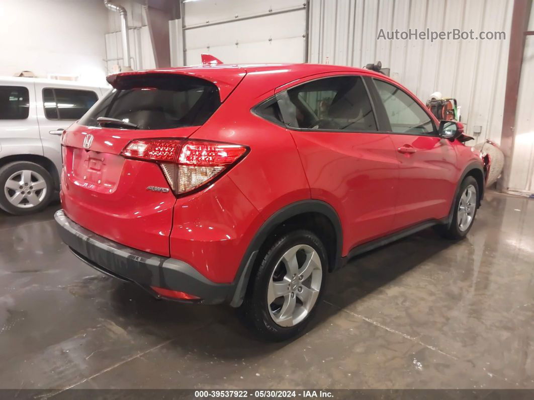 2016 Honda Hr-v Ex Red vin: 3CZRU6H57GM737325