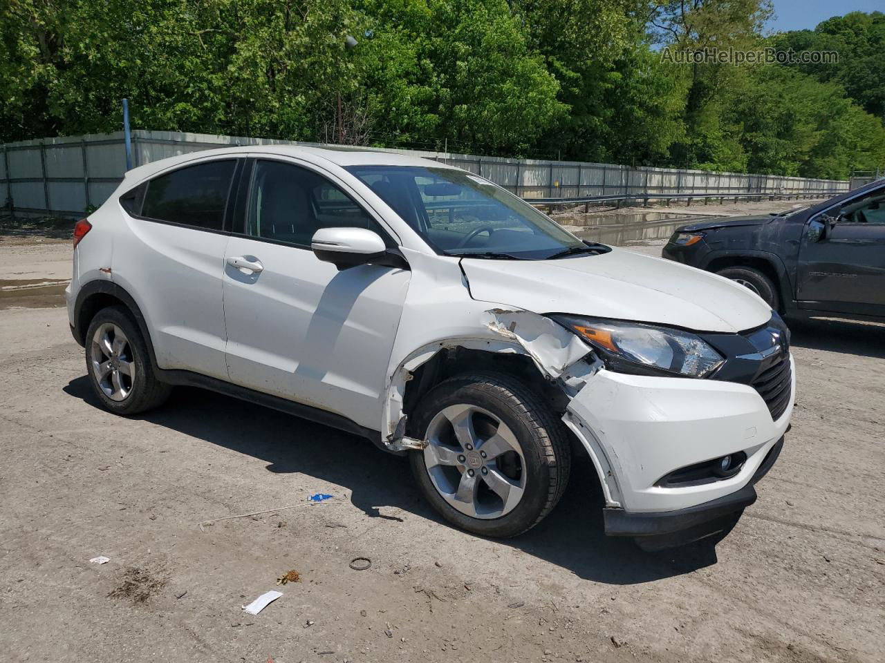 2016 Honda Hr-v Ex White vin: 3CZRU6H57GM764718