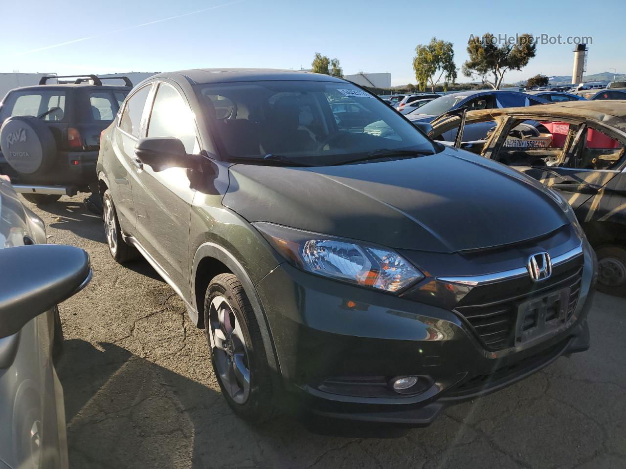 2017 Honda Hr-v Ex Green vin: 3CZRU6H57HG704857