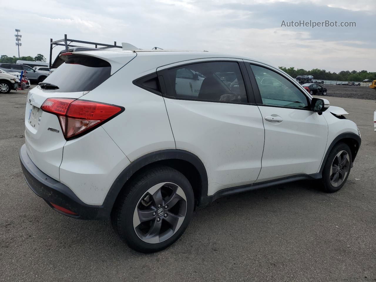 2018 Honda Hr-v Ex White vin: 3CZRU6H57JM723528