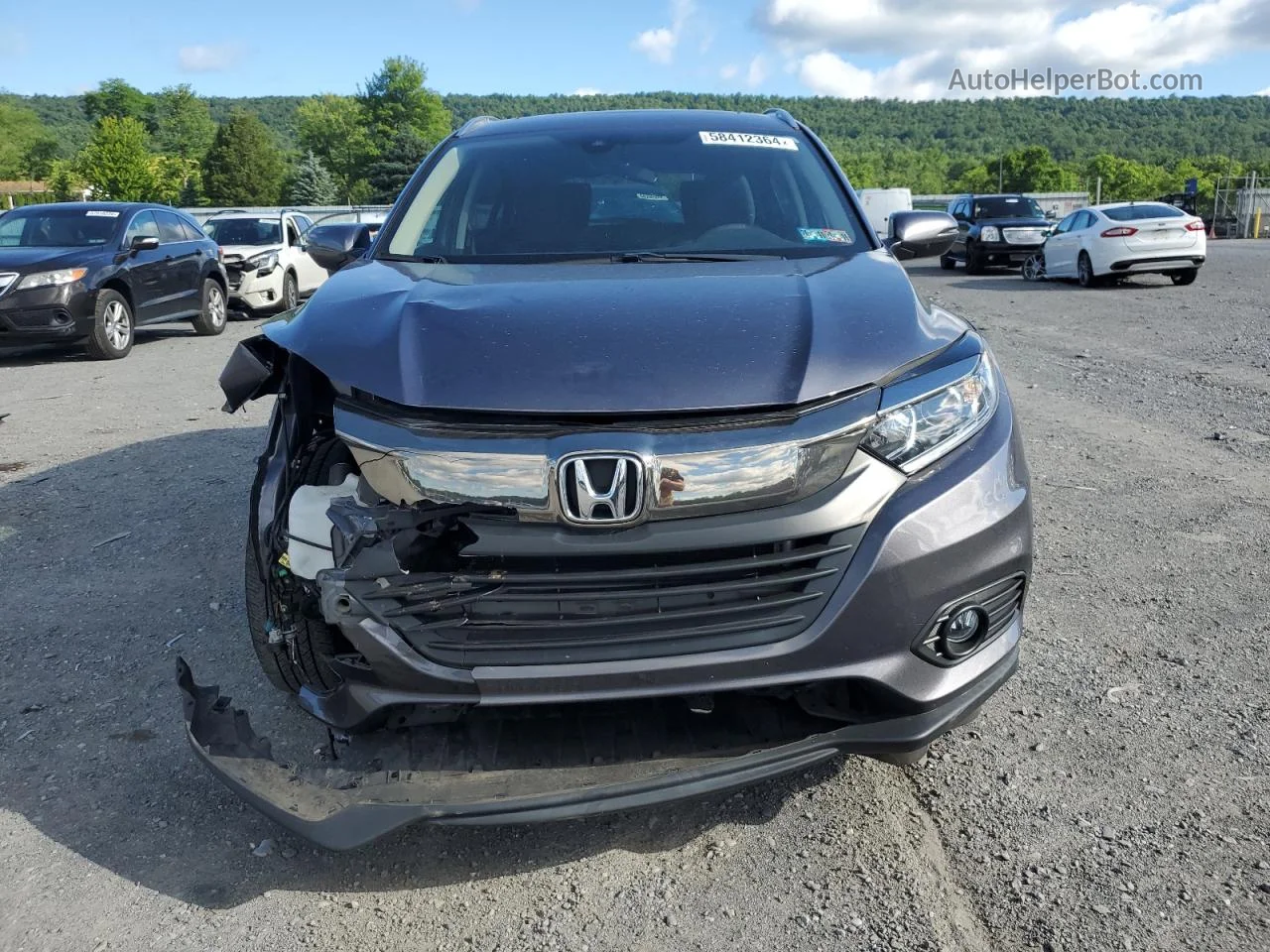 2019 Honda Hr-v Ex Gray vin: 3CZRU6H57KM708156